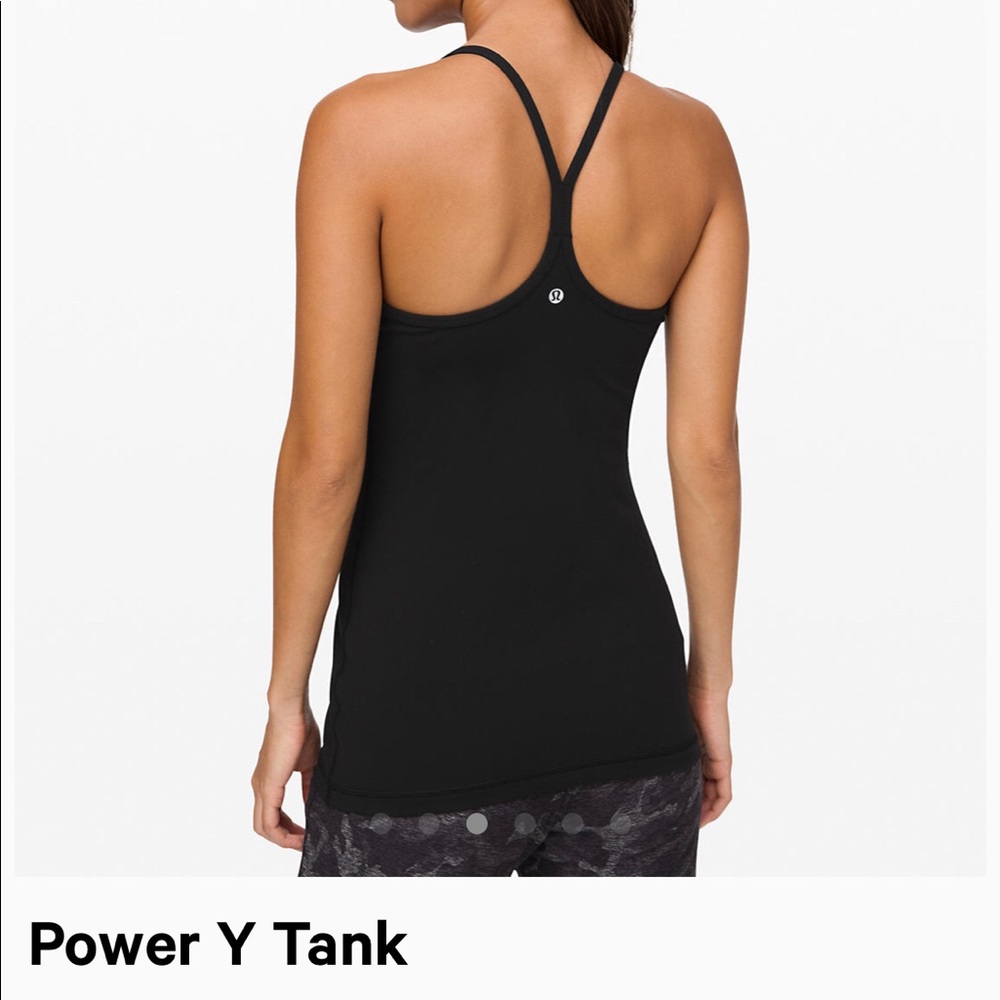 Lululemon Power Y Tank Luon Black Size 8